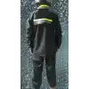 Premium Motorcu Kurye Yağmurluk Takım Su Geçirmez PVC Kumaş Reflektörlü TÜBİTAK Onaylı - Siyah