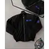 Stark Industries Siyah Bomber Mont – Fermuarlı, Cepli, Uzun Kollu, Kapitone Astarlı, Bahar ve Kış Mevsimi Rahat Unisex Ceket - Siyah