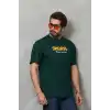 Unisex Basic Bisiklet Yaka Oversize T-Shirt - Yeşil