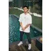 Unisex Baskılı Oversize T-Shirt - Beyaz