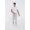 Unisex Kışlık Üç İplik Lastikli Eşofman Pantolon - Gri