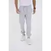Unisex Kışlık Üç İplik Lastikli Eşofman Pantolon - Gri