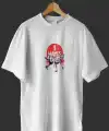 1 Mayıs Emek ve Dayanışma Günü Baskılı Oversize Bisiklet Yaka T-shirt - Beyaz