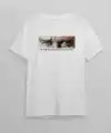 10 Kasım Atatürkü Anma Günü Baskılı Oversize Bisiklet Yaka T-shirt - Beyaz