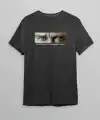10 Kasım Atatürkü Anma Günü Baskılı Oversize Bisiklet Yaka T-shirt - Siyah