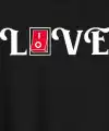 14 Şubat Sevgililer Günü Love Baskılı Oversize Bisiklet Yaka T-shirt - Siyah