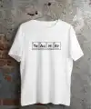 24 Kasım Kimya Öğretmeni Hediyesi Baskılı Bisiklet Yaka T-shirt - Beyaz