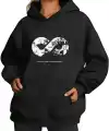 3 iplik Pamuklu Cepli  Kapüşonlu 10 Kasıma Özel SweatShirt Hoodie - Siyah