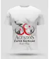 30 Ağustos Oversize Baskılı T-shirt - Beyaz