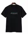 Anneler Günü Mom Çiçek Temalı Baskılı Oversize Bisiklet Yaka T-shirt - Siyah