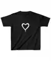 Çocuk Kız Baskılı T-Shirt - Siyah