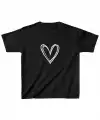 Çocuk Kız Baskılı T-Shirt - Siyah