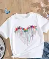 Çocuk Unisex Baskılı T-Shirt - Beyaz