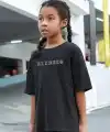 Çocuk Unisex Baskılı T-Shirt - Siyah