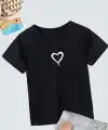 Çocuk Unisex Baskılı T-Shirt - Siyah