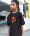 Çocuk Unisex Baskılı T-Shirt - Siyah