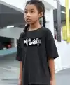 Çocuk Unisex Baskılı T-Shirt - Siyah