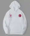 Erkek 10 Kasıma Özel 3 İplik Kapüşonlu Baskılı SweatShirt Hoodie - Beyaz