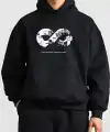 Erkek 10 Kasıma Özel 3 İplik Kapüşonlu Baskılı SweatShirt Hoodie - Siyah