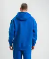 ERKEK 3 İplik Oversize Kapşonlu Basic SweatShirt Hoodie - Mavi