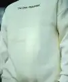 Erkek 3 iplik Pamuklu Bisiklet Yaka Baskılı SweatShirt - Beyaz