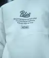 Erkek 3 iplik pamuklu Bisiklet Yaka Ön Ve Arka Baskılı SweatShirt - Beyaz