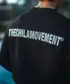 Erkek 3 iplik Pamuklu Bisiklet Yaka Oversize Baskılı SweatShirt - Siyah