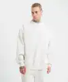 ERKEK 3 İplik Pamuklu Bisiklet Yaka Yıkamalı SweatShirt - Beyaz