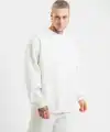 ERKEK 3 İplik Pamuklu Bisiklet Yaka Yıkamalı SweatShirt - Beyaz