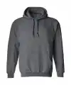 Erkek 3 İplik Pamuklu Kapüşonlu Cepli Oversize Hoodie Sweatshirt - Füme