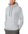 Erkek 3 İplik Pamuklu Kapüşonlu Cepli Oversize Hoodie Sweatshirt - Gri