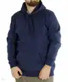 Erkek 3 İplik Pamuklu Kapüşonlu Cepli Oversize Hoodie Sweatshirt - Lacivert