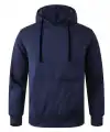 Erkek 3 İplik Pamuklu Kapüşonlu Cepli Oversize Hoodie Sweatshirt - Lacivert