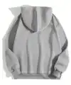 Erkek 3 İplik Pamuklu Kapüşonlu Kanguru Cepli Sweatshirt Hoodie - Boyalı Gri