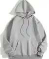 Erkek 3 İplik Pamuklu Kapüşonlu Kanguru Cepli Sweatshirt Hoodie - Boyalı Gri
