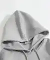 Erkek 3 İplik Pamuklu Kapüşonlu Kanguru Cepli Sweatshirt Hoodie - Boyalı Gri