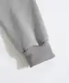 Erkek 3 İplik Pamuklu Kapüşonlu Kanguru Cepli Sweatshirt Hoodie - Boyalı Gri