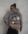 Erkek 3 İplik Pamuklu Kapüşonlu Kanguru Cepli Sweatshirt Hoodie -  Gri