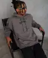 Erkek 3 İplik Pamuklu Kapüşonlu Kanguru Cepli Sweatshirt Hoodie -  Gri