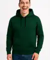 Erkek 3 İplik Pamuklu Kapüşonlu Kanguru Cepli SweatShirt hoodie - Haki