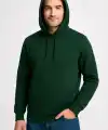 Erkek 3 İplik Pamuklu Kapüşonlu Kanguru Cepli SweatShirt hoodie - Haki