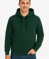 Erkek 3 İplik Pamuklu Kapüşonlu Kanguru Cepli SweatShirt hoodie - Haki