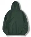 Erkek 3 İplik Pamuklu Kapüşonlu Kanguru Cepli Sweatshirt Hoodie -  Koyu Yeşil