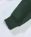 Erkek 3 İplik Pamuklu Kapüşonlu Kanguru Cepli Sweatshirt Hoodie -  Koyu Yeşil