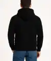 Erkek 3 İplik Pamuklu Kapüşonlu Kanguru Cepli SweatShirt hoodie - Siyah