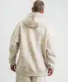 ERKEK  3 iplik Pamuklu Oversize Kapşonlu Yıkamalı SweatShirt Hoodie - Krem