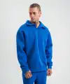 Erkek Açık Yakalı Oversize 3 İplik Pamuklu Sweatshirt - Mavii