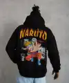 Erkek Baskılı Kapüşonlu 3 iplik pamuklu hoodie Sweatshirt - Siyah