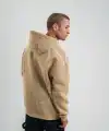 Erkek Baskılı Kapüşonlu Oversize 3 İplik Pamuklu SweatShirt Hoodie - Füme