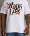 Erkek Baskılı T-Shirt Kısa Kol Bisiklet Yaka Rahat Kalıp Tişört - Beyaz